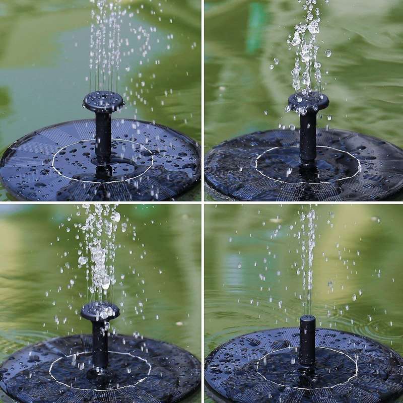 2.5W Solar Powered Water Fountain Pump Free Standing Floating Solar Bird Bath Fountains Pond Pump fo