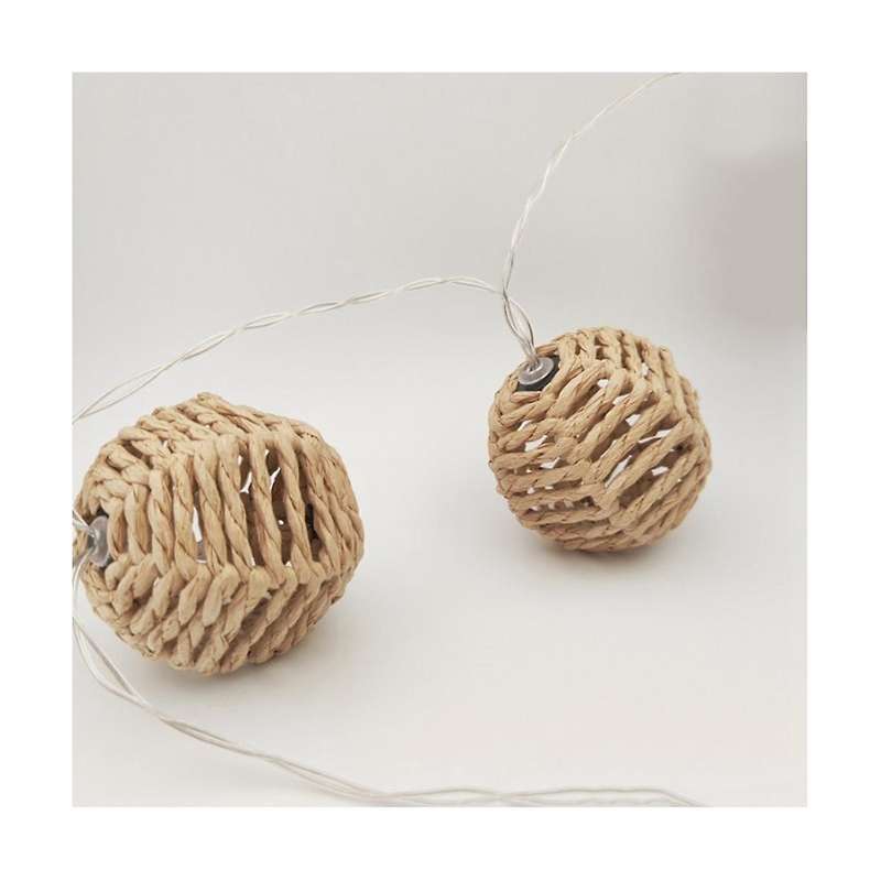 2.5m 10led Paper Rattan Ball Light Decoration Christmas Festival Light String Light String Pendant