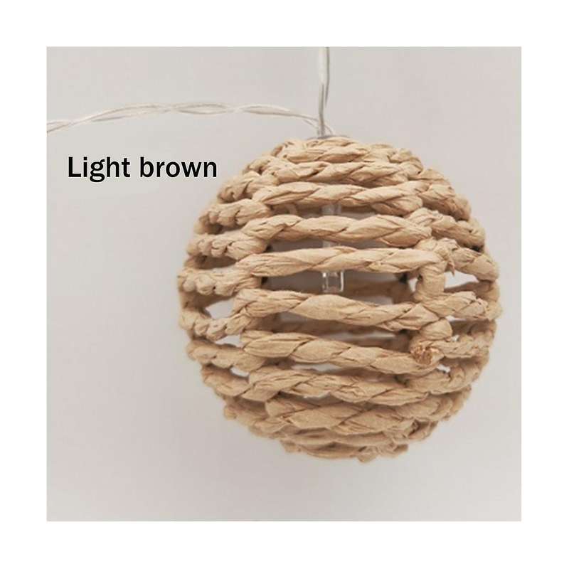 2.5m 10led Paper Rattan Ball Light Decoration Christmas Festival Light String Light String Pendant