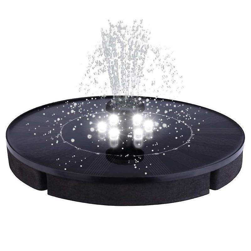2.5W Solar Power Water Fountain Pump for Bird Bath Pond Garden Decoration with LED Night Light & 4 S