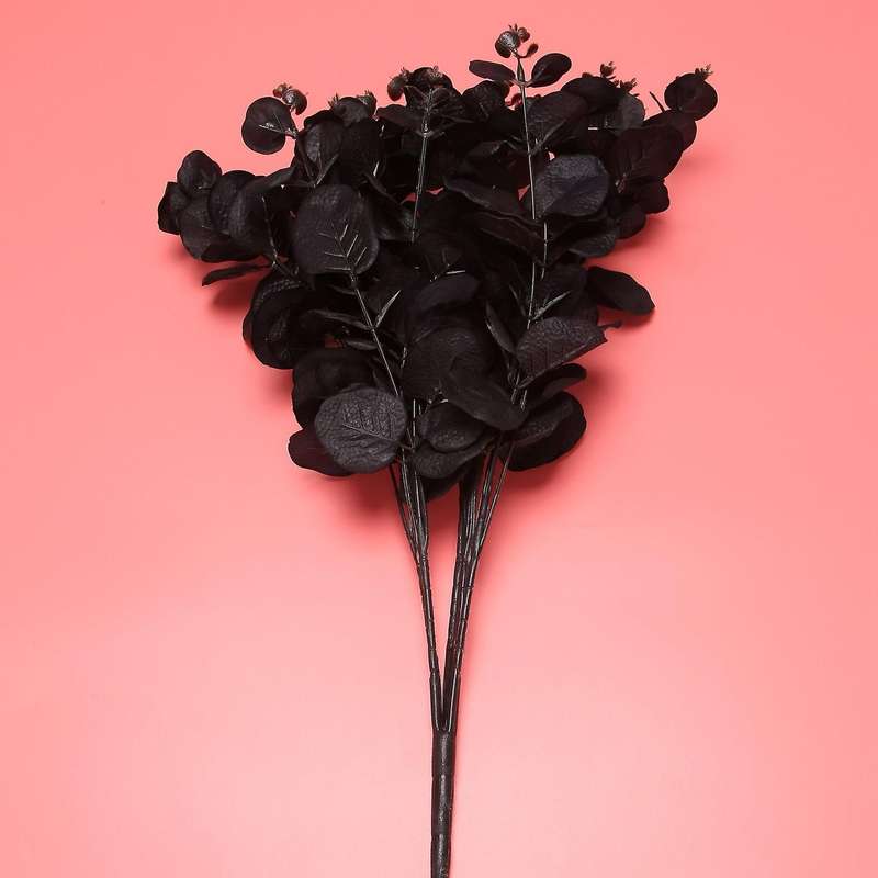 20 Heads Artificial Black Eucalyptus Flower Plant Wedding Party Decoration