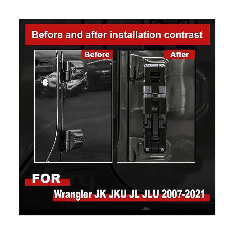 2/4 Door Before and After Side Ladder Pedals for Wrangler Jk/jl 2007-21 Aluminum Alloy Folding Ladd