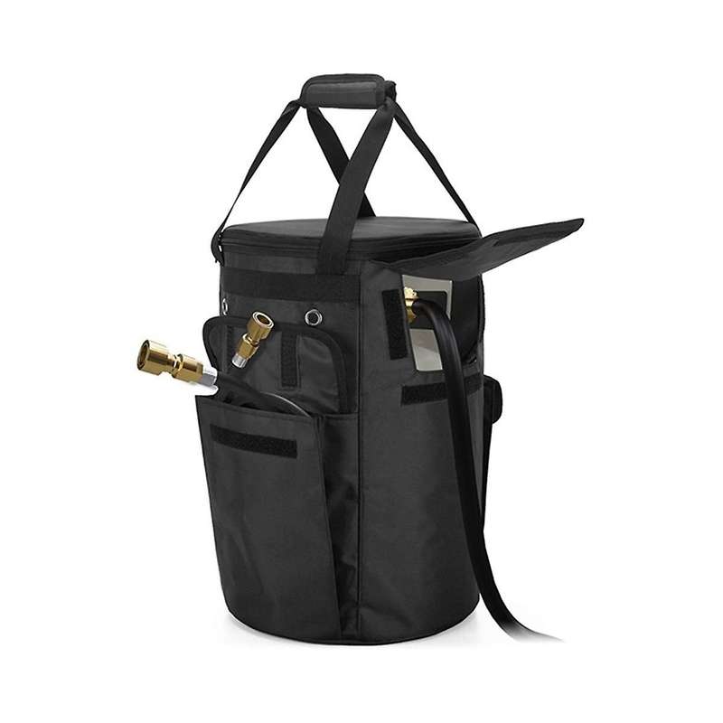 20 Lb Propane Tank Lid with Flip and Table Stability, 2 Storage Pockets and 4 Vents