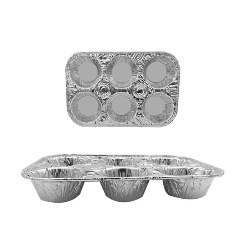 20 Pack 6-cup Aluminum Muffin Pans - Cupcake Aluminum Pans, Favorite Muffin Size for Baking Cupcake