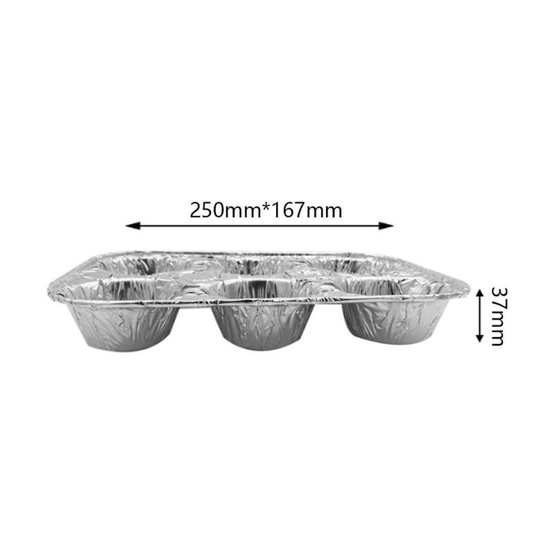 20 Pack 6-cup Aluminum Muffin Pans - Cupcake Aluminum Pans, Favorite Muffin Size for Baking Cupcake
