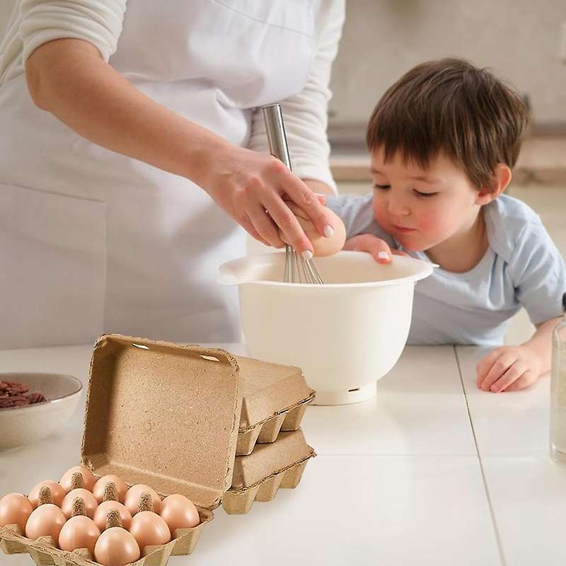 20 Pack Egg Cartons, Paper Pulp Square Egg Cartons Eggs, Egg Cartons Container Empty Egg Tray Pulp E