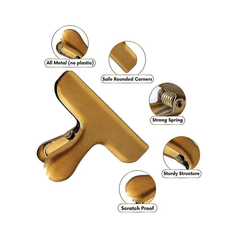 20 Pack Chip Bag Clips, Stainless Steel 3 Inch Heavy Duty Bag Clips for Kitchen &office