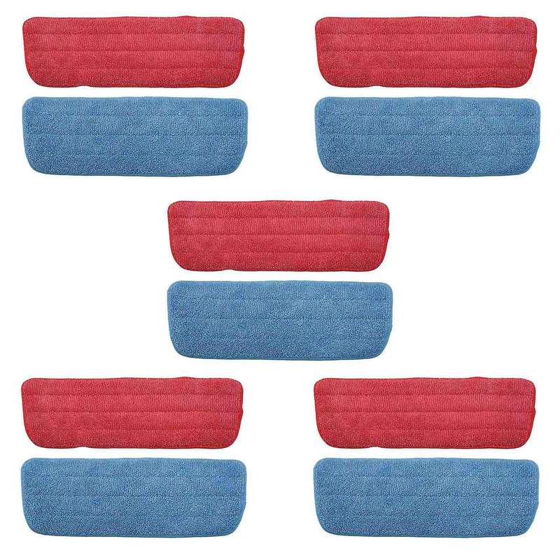 20 Pack Microfiber Mop Heads,for Wet Dry Mops,blue and Red