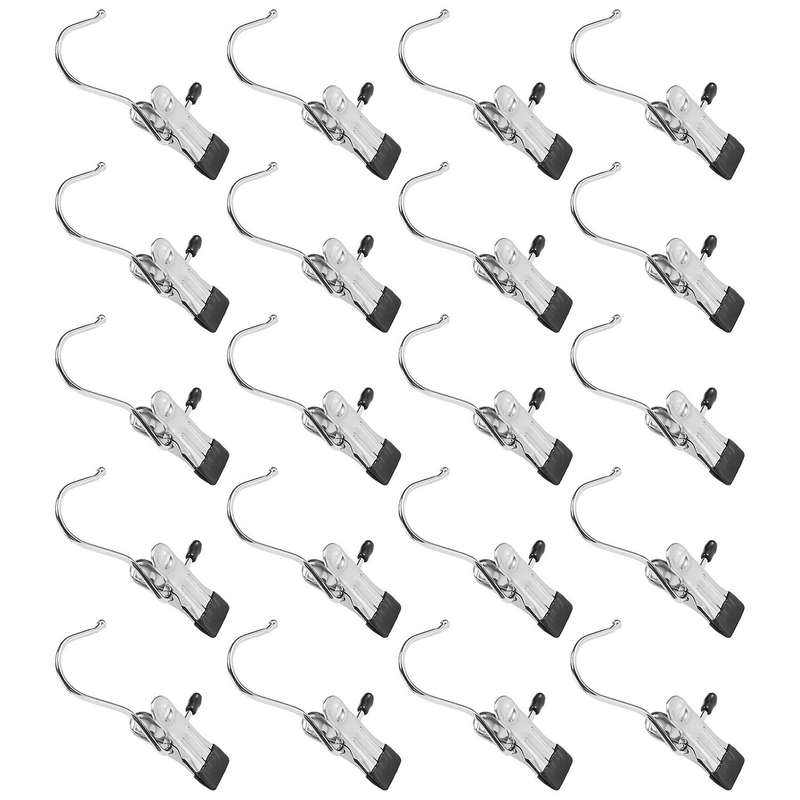 20 Pack Laundry Hooks with Clips,portable Hanger,stainless Steel Home Travel Hangers,for Bras,,pant