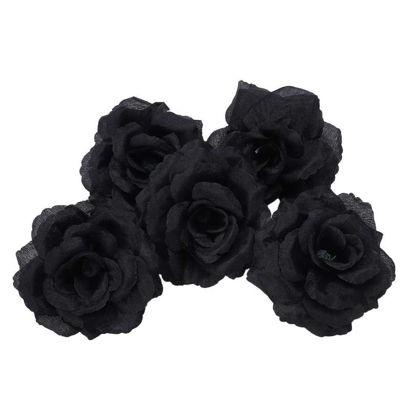 20 Pcs Black Artificial Silk Flower Party Wedding House Office Garden Decor Diy