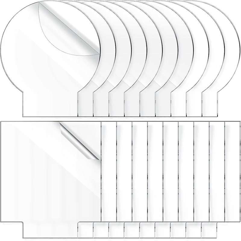 20 Pcs 2 Mm Acrylic Blanks for Light Base Plastic Cast Clear Acrylic Sheet Square and Round Acrylic