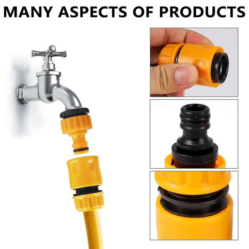 20 Pcs Garden Hose Connector Set, Connector Hose End Connector Double Hose Connectors Extender Hose