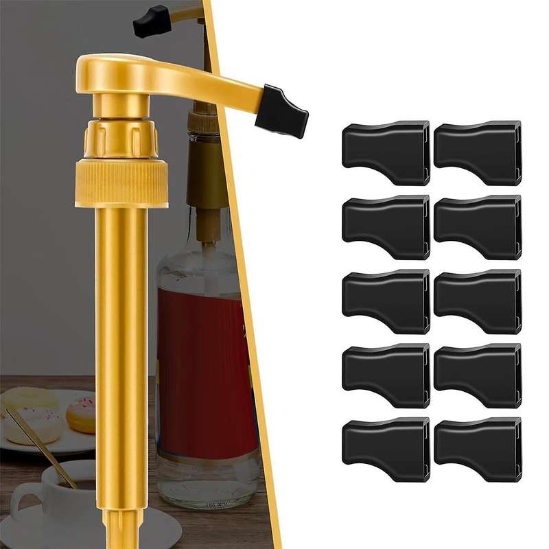20 Pcs Coffee Syrup Pump Tip Cap Covers Pourer Cap Syrup Covers Black Caps Fits for Syrup Pump, Pour