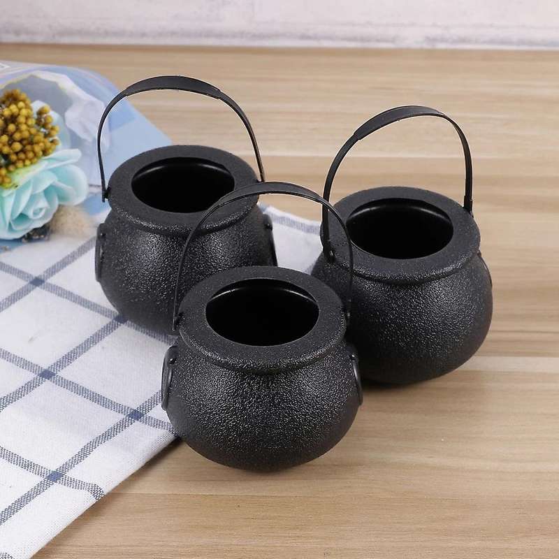 20 Pcs Mini Candy Kettles Skeleton Cauldron Holder Pot with Handle for Easter St 's Day Party
