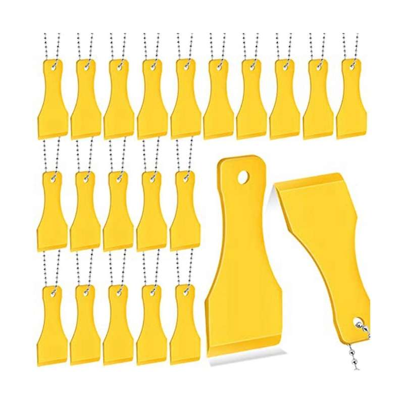 20 Pcs Plastic Scraper Tool Keychain Lottery Ticket Scratcher Tool Keychain Scraper for Lottery Tck