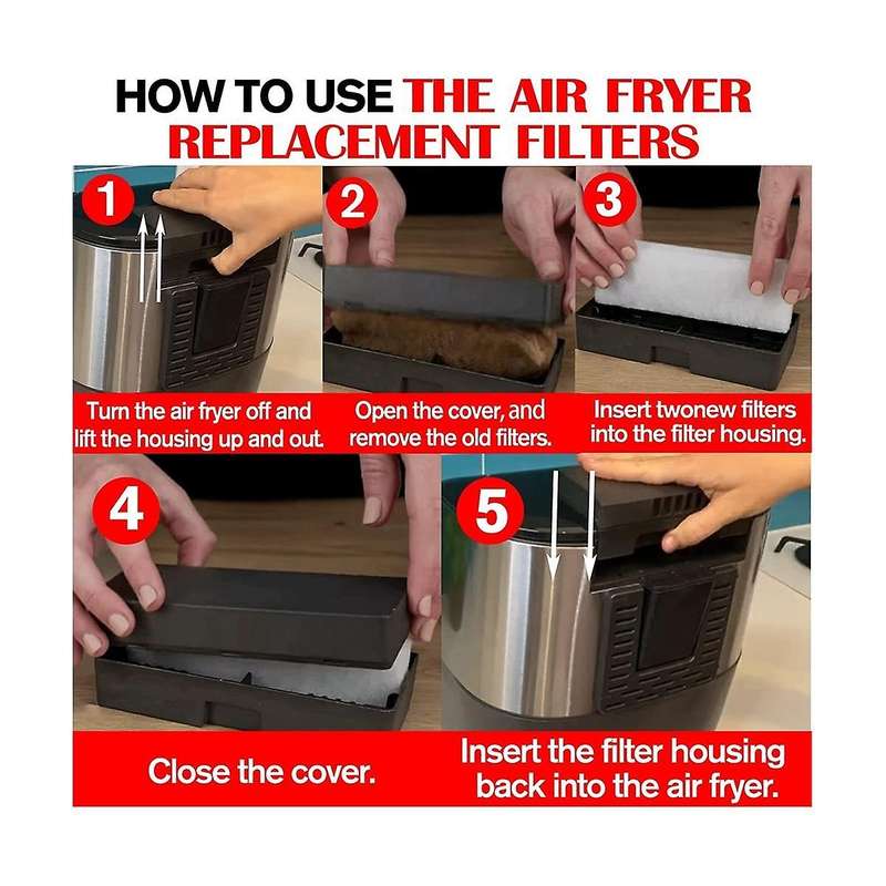 20 Pcs Replacement Filters for Pot Vortex Plus 6qt Filters Can Odor Erase and Oil Residue