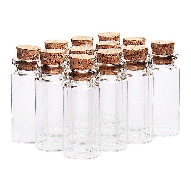 20 Pcs Vials Bottles Mini Glass Bottle with Cork Stopper Wish Bottles, for Weddings, Creations And