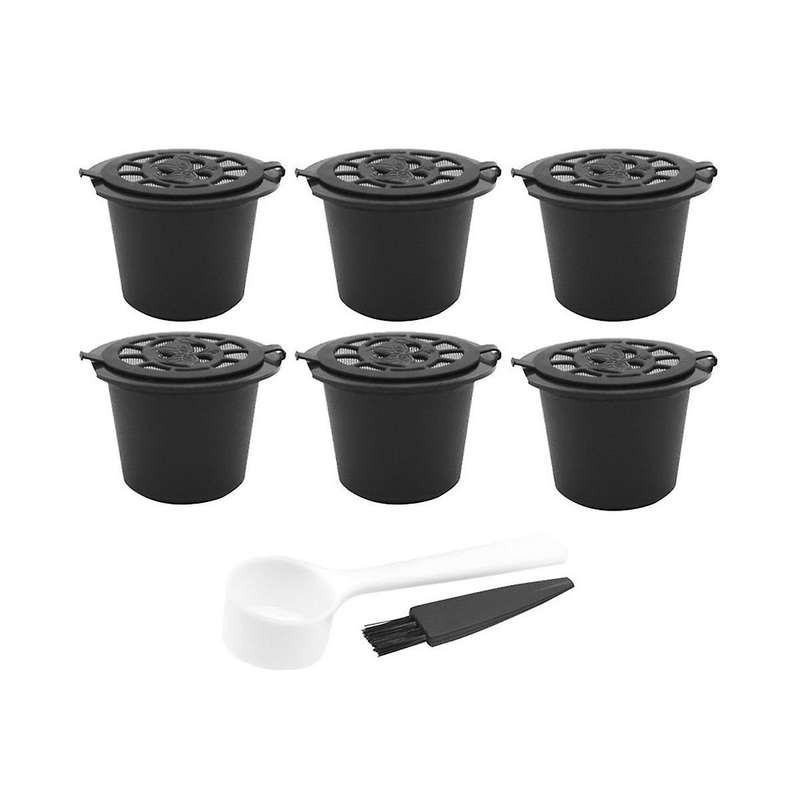 20 Pcs Reusable Refillable Coffee Capsule Filters for with Spoon Brush Kitchen Accessories Coffee F