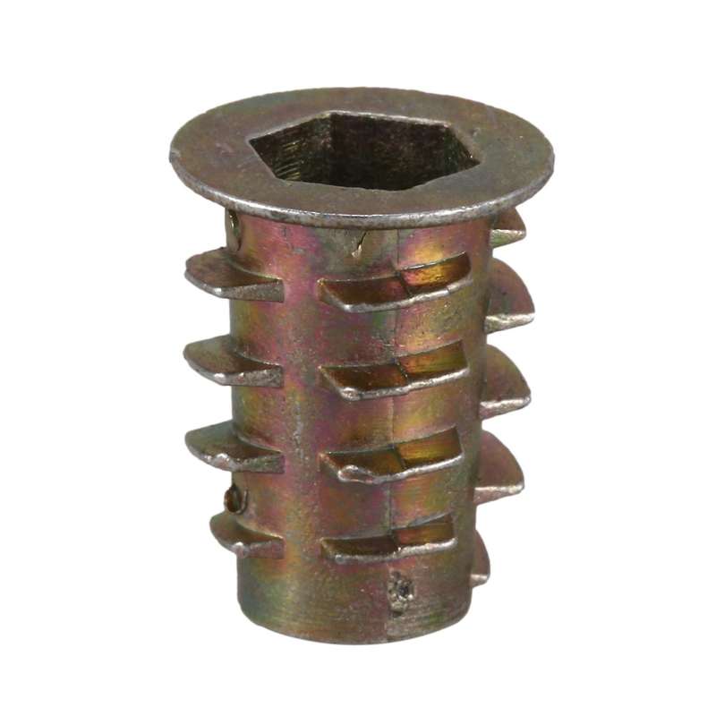 20 pieces M6x 15mm hexagon socket screw thread insert nut for wood