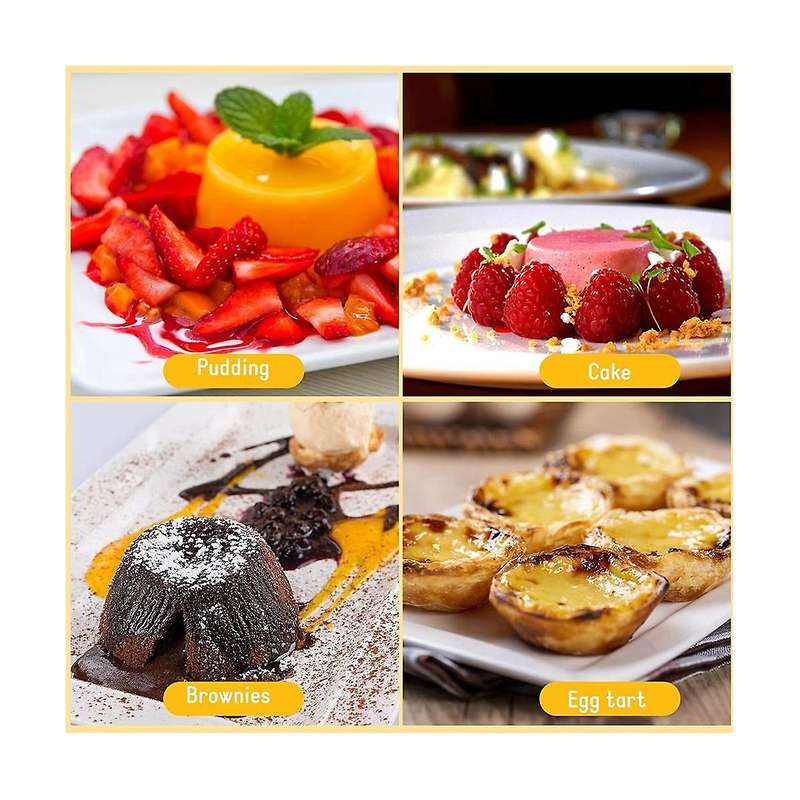 20 Pieces Individual Molds Pudding Molds Cups Mini Chocolate Molten Pans Non-stick Cupcake Cake Coo