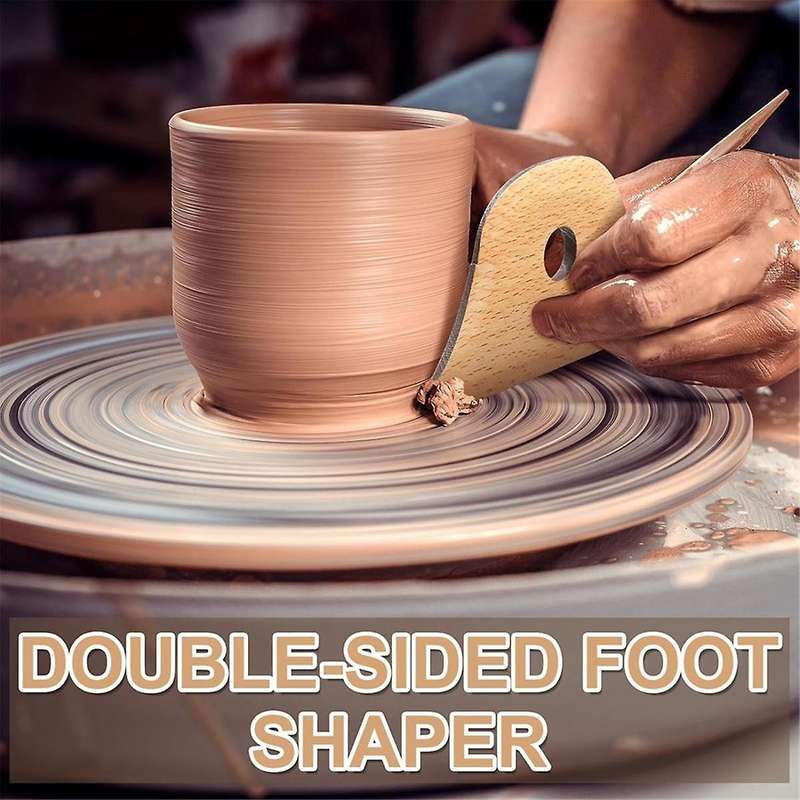 20 Pieces Pottery Ribbed Pottery Feet Shaping Tools Pottery Trimming Tools Clay Textured Ribs for Sc