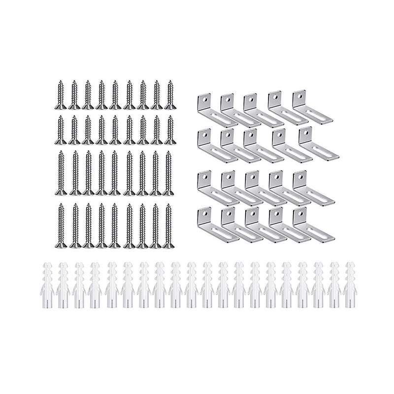20 Set Whiteboard Installation Hardware Kit Wall Hanging Kit Mounting Brackets for Hanging Whiteboa
