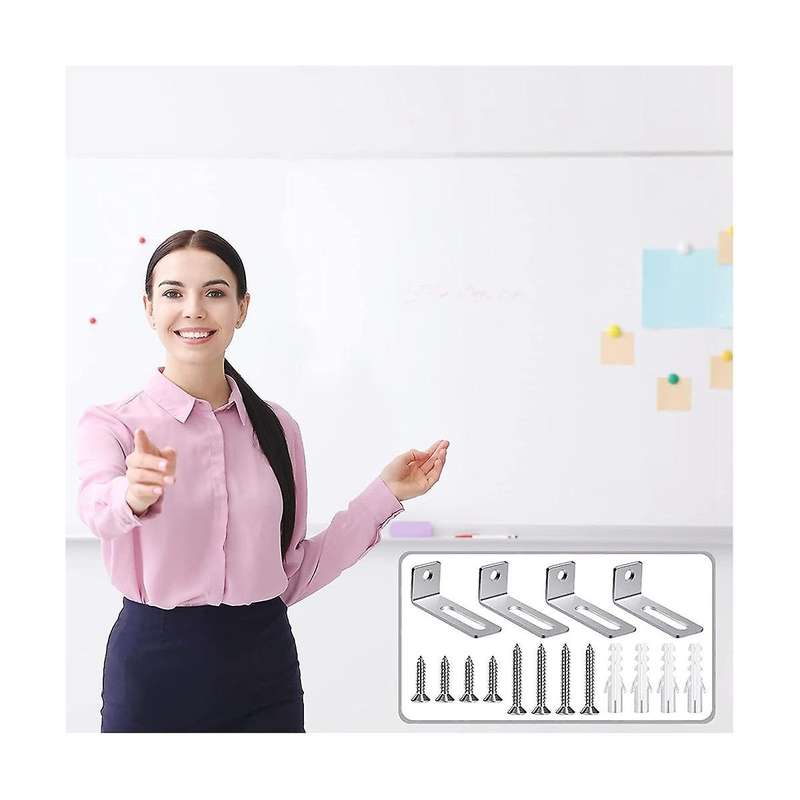 20 Set Whiteboard Installation Hardware Kit Wall Hanging Kit Mounting Brackets for Hanging Whiteboa