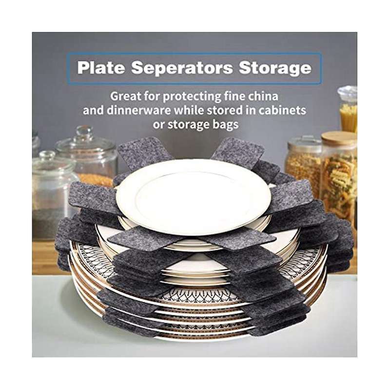 20 Pot Pan Protectors, 5 Sizes Of Gray Felt Pan and Pan Separator Pads, Non- Pan Divider Pads