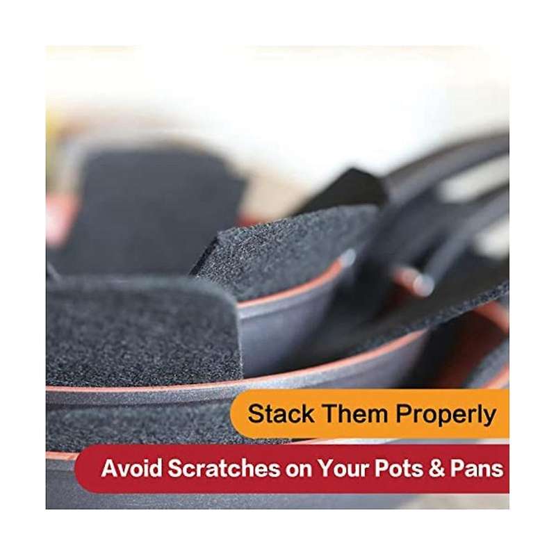 20 Pot Pan Protectors, 5 Sizes Of Gray Felt Pan and Pan Separator Pads, Non- Pan Divider Pads
