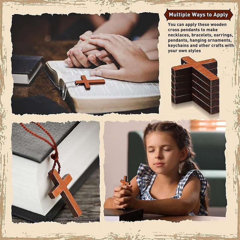 200 Pcs Mini Wooden Bulk Charm Small Wood Pendant Hanging Ornament for Diy Necklace Bracelet
