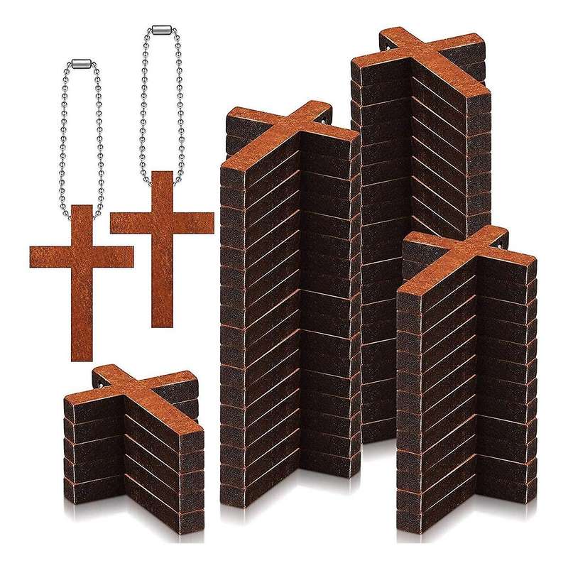 200 Pcs Mini Wooden Bulk Charm Small Wood Pendant Hanging Ornament for Diy Necklace Bracelet