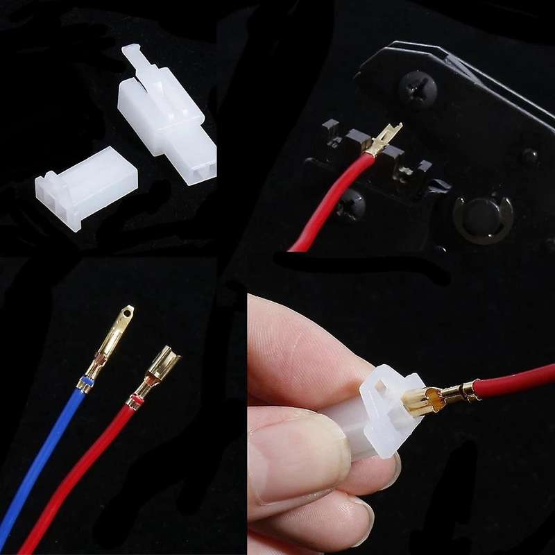 200 PCS 2.8MM Automotive 2/3/4/6 Pin Electrical Male and Female Cable Terminal Connector Kit for Car