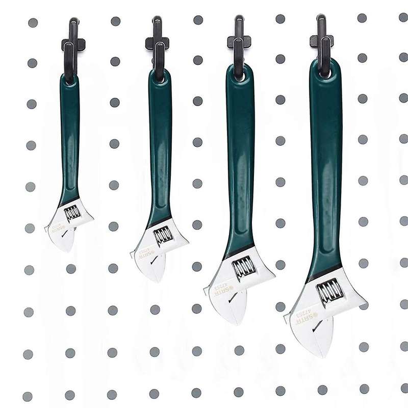 200 Pack Hooks, 1/4 Inch J Peg Hooks Kit for Garage Tool Storage Organizer, Jewelry Hanging (Black)