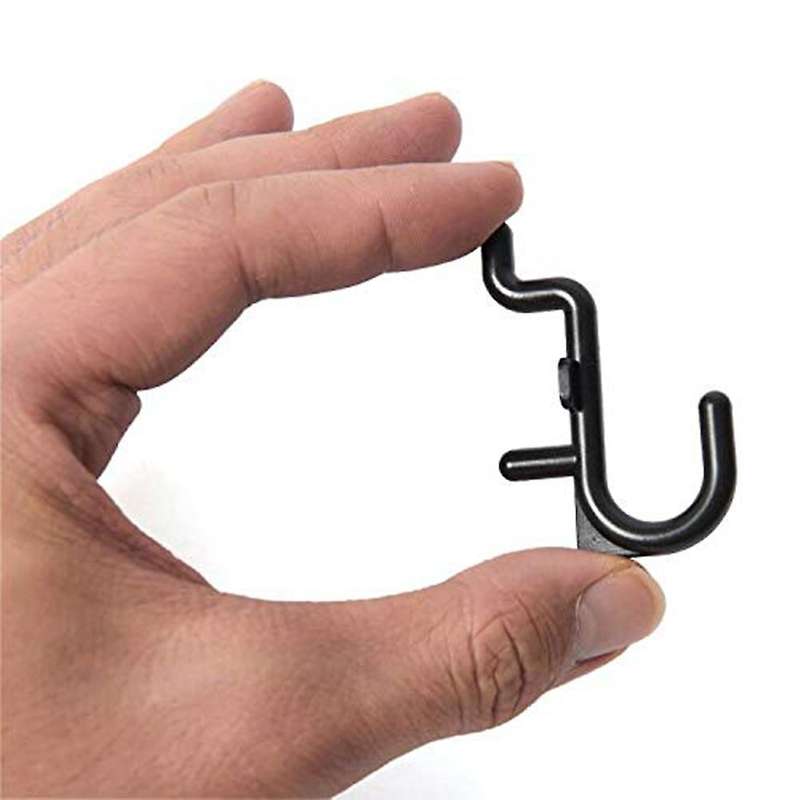 200 Pack Hooks, 1/4 Inch J Peg Hooks Kit for Garage Tool Storage Organizer, Jewelry Hanging (Black)