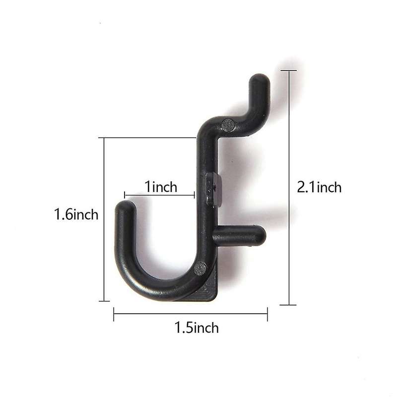 200 Pack Hooks, 1/4 Inch J Peg Hooks Kit for Garage Tool Storage Organizer, Jewelry Hanging (Black)