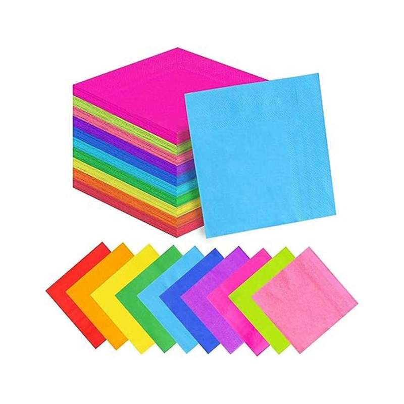 200 Count Cocktail Napkins Disposable Napkins Double Layer Printed Paper Napkins Facial Tissue for H