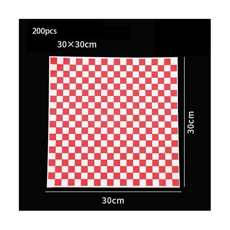 200 Sheets Of Oil-absorbing Paper Food Liner Oil-proof Paper Sandwich Paper Pad Paper Hamburger Wrap