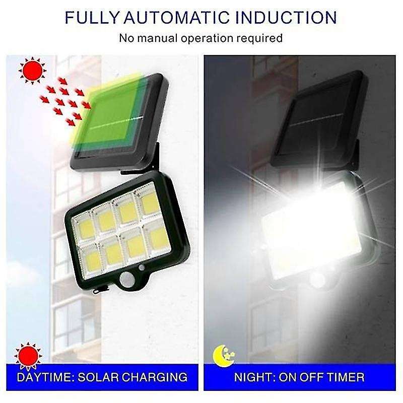 2000 Lumen 160 LEDs Solar Wall Lights IP65 Waterproof Wired Motion
