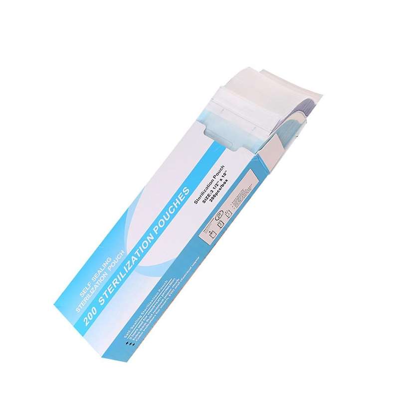 200 Pcs Self Sealing Sterilization Pouch Bags for Nail Tools Grade Paper Disposable Dental Storage