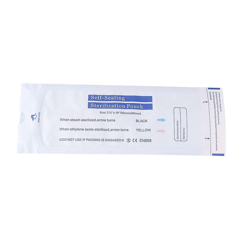 200 Pcs Self Sealing Sterilization Pouch Bags for Nail Tools Grade Paper Disposable Dental Storage
