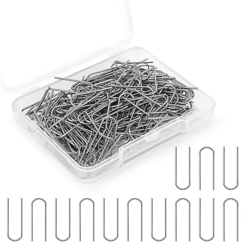 200 Pieces High Temperature Nichrome Wire Jump Rings, U Hanger Hooks for Hobbyists DIY Pendant,Ornam
