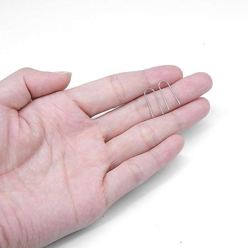200 Pieces High Temperature Nichrome Wire Jump Rings, U Hanger Hooks for Hobbyists DIY Pendant,Ornam