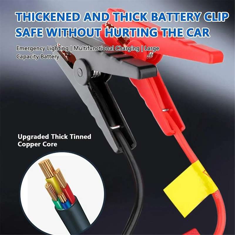 20000mAh Portable Car Battery Jump Power Bank Charger 12V Start-Up Device Cars Emergency Battery Bo