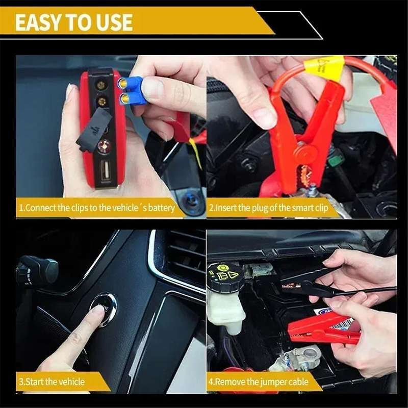 20000mAh Portable Car Battery Jump Power Bank Charger 12V Start-Up Device Cars Emergency Battery Bo