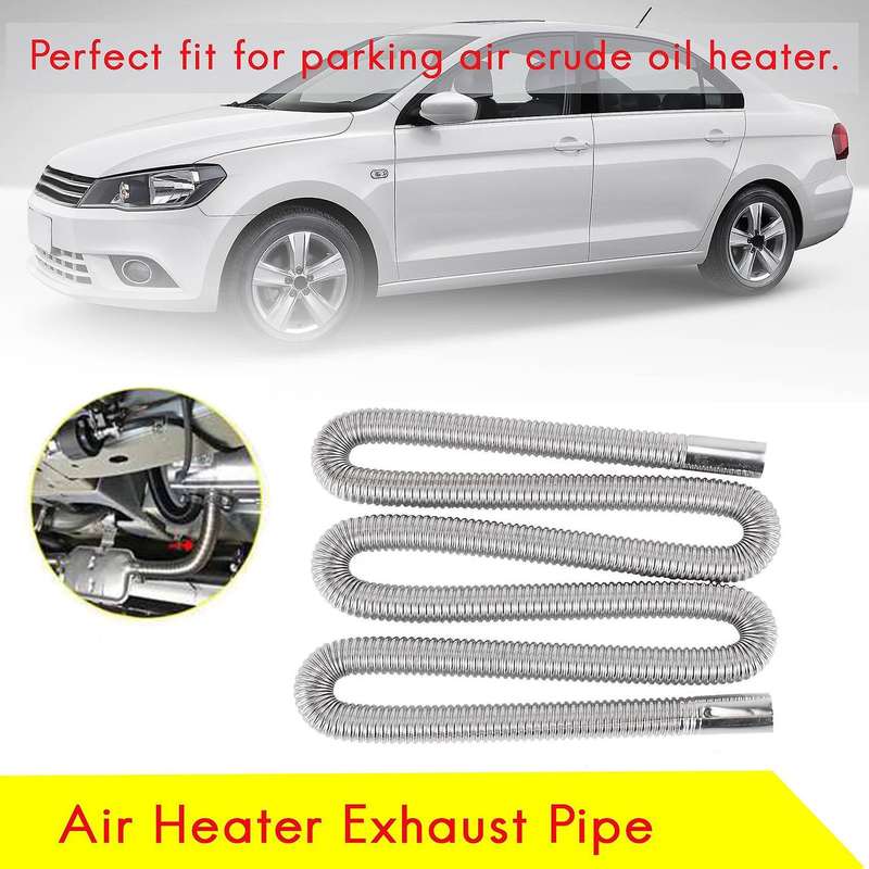 200cm Car Parking Heater Exhaust Pipe with 2 Clamps Fuel Tank Exhaust Pipe Hose Tube for crude oil-