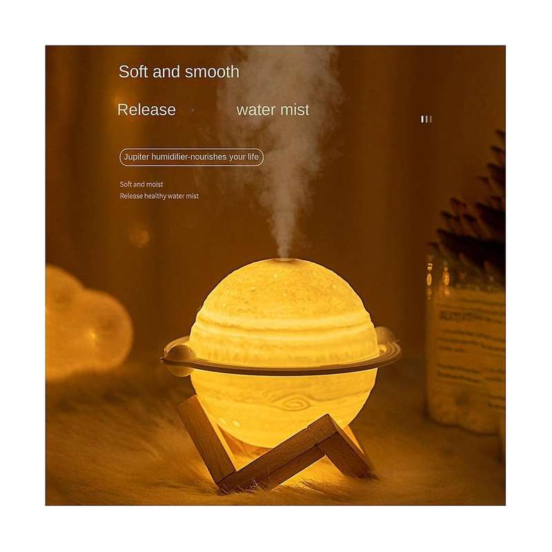 200ml Jupiter Planet Moon Air Purification Humidifier Plugged In for Use Air Humidifier with Atmosph