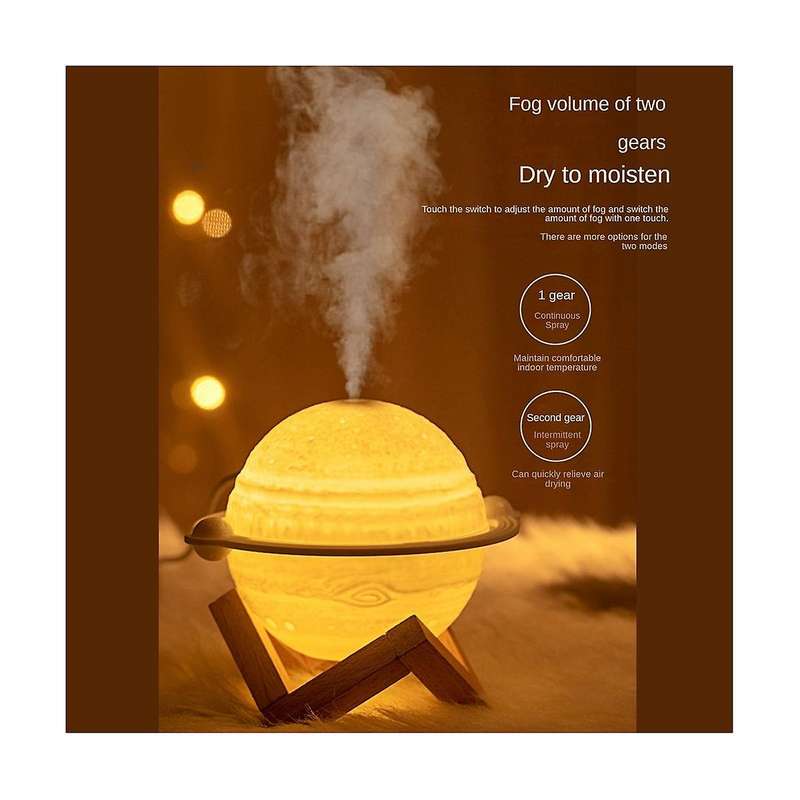 200ml Jupiter Planet Moon Air Purification Humidifier Plugged In for Use Air Humidifier with Atmosph