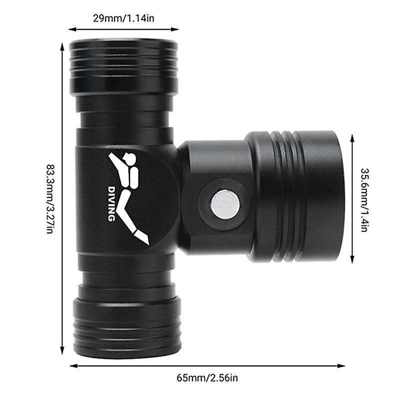 200M Diving Headlight Underwater Headlight LED Diving Flashlight Waterproof IPX8