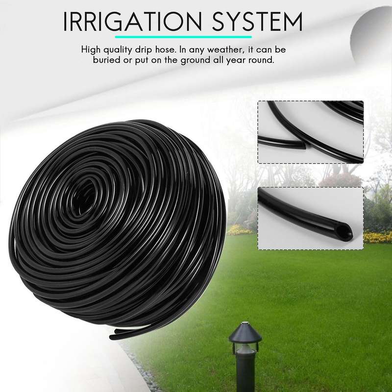 200Ft 1/4 Inch Blank Distribution Tubing Irrigation Hose Garden Watering Tube Line