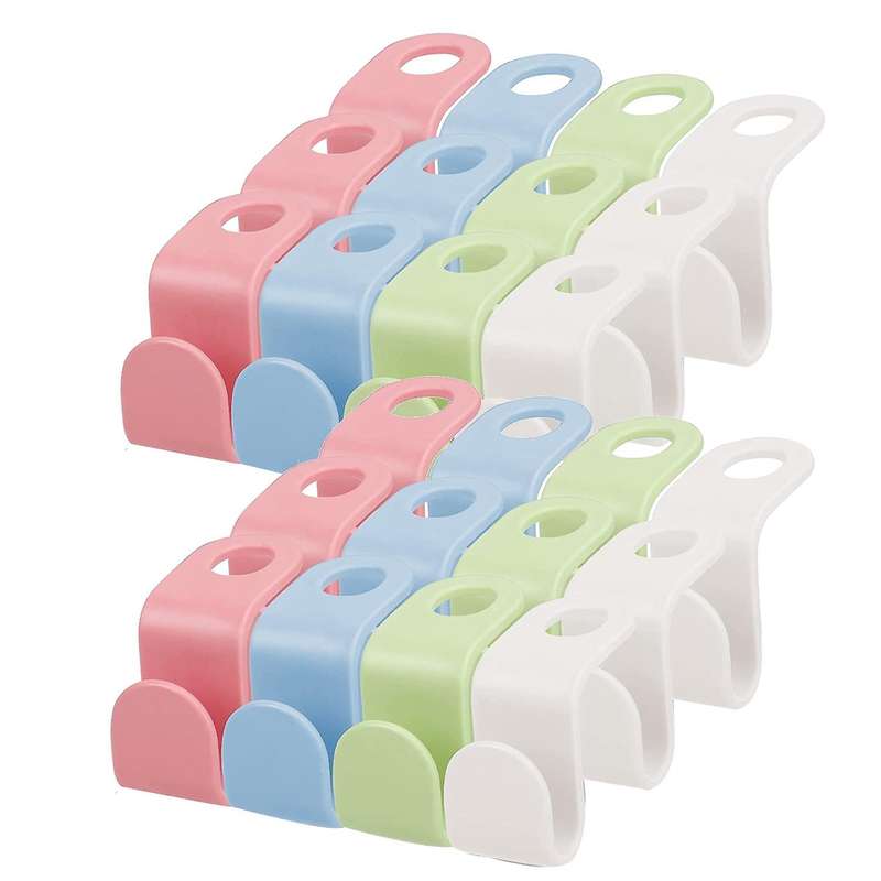 200pcs Clothes Hanger Connector Hooks, 4-colors Hanger Extender Hooks, Plastic Cascading Hanger Hoo